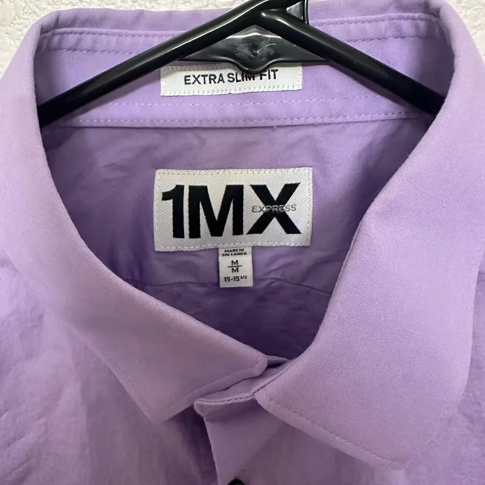 Express Men’s Purple Button Down Shirt